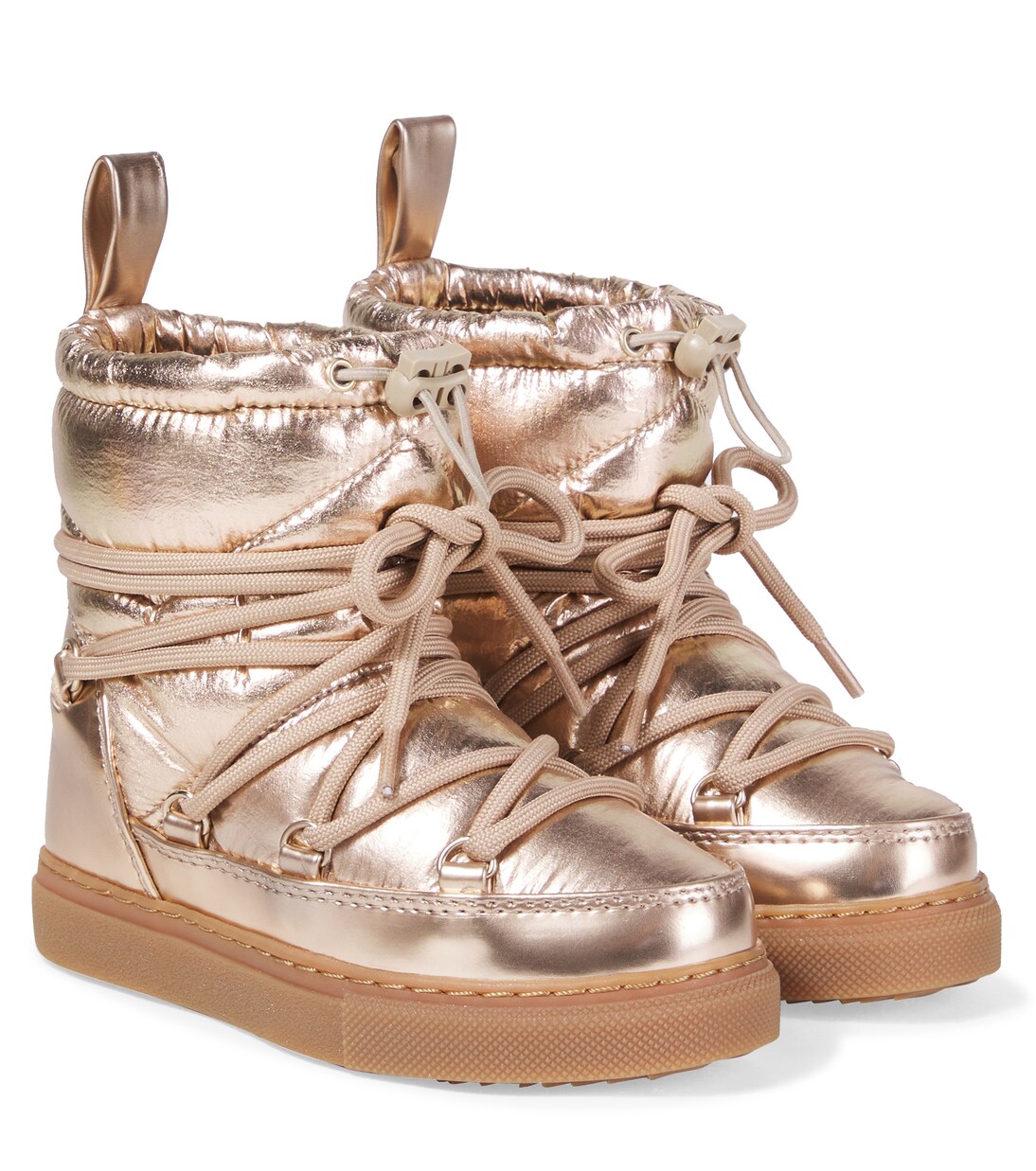 Metallic leather snow boots | Inuikii Kids