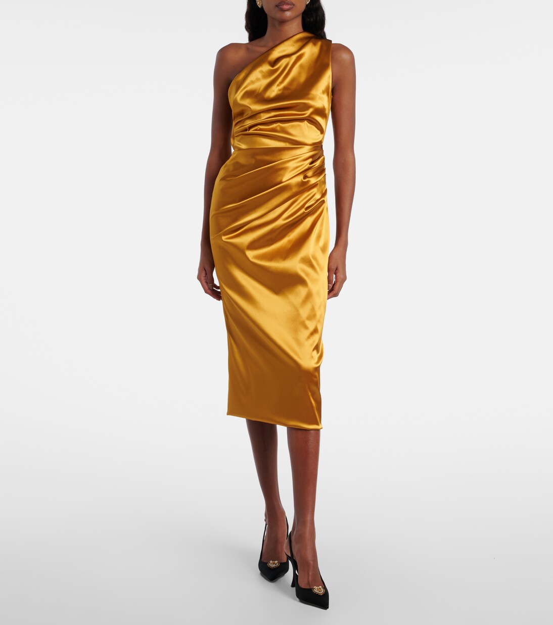 Gathered satin cocktail dress | Dolce&Gabbana