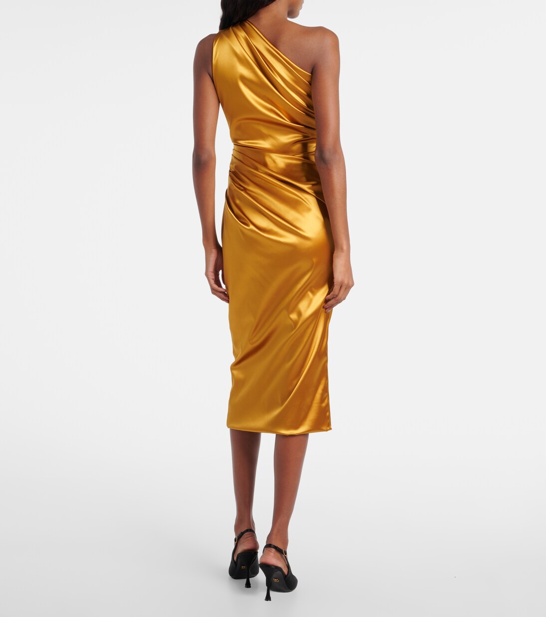 Gathered satin cocktail dress | Dolce&Gabbana