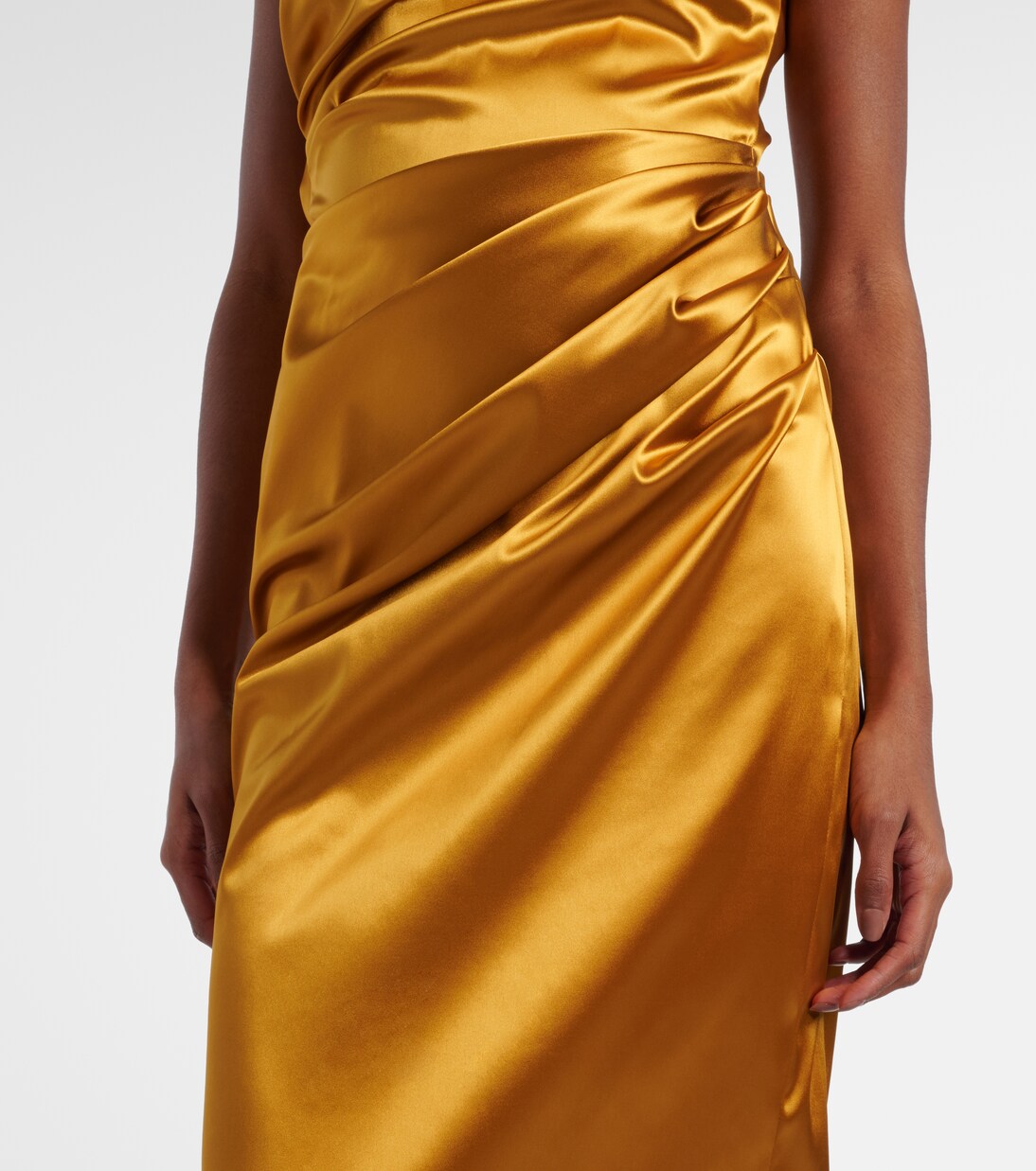 Gathered satin cocktail dress | Dolce&Gabbana