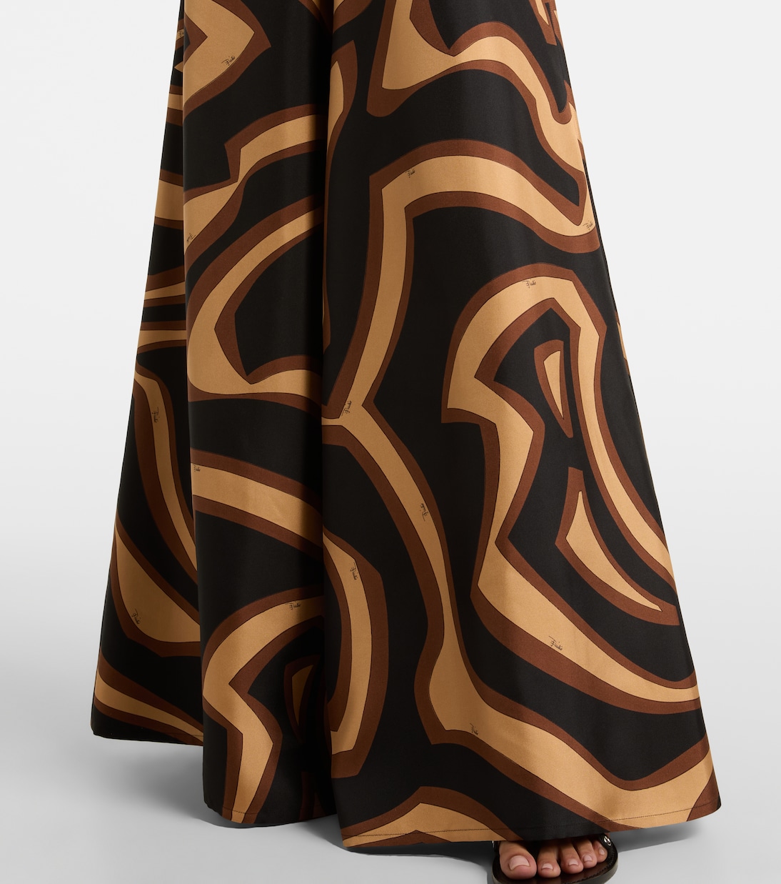 Labirinto silk satin wide-leg pants | Pucci