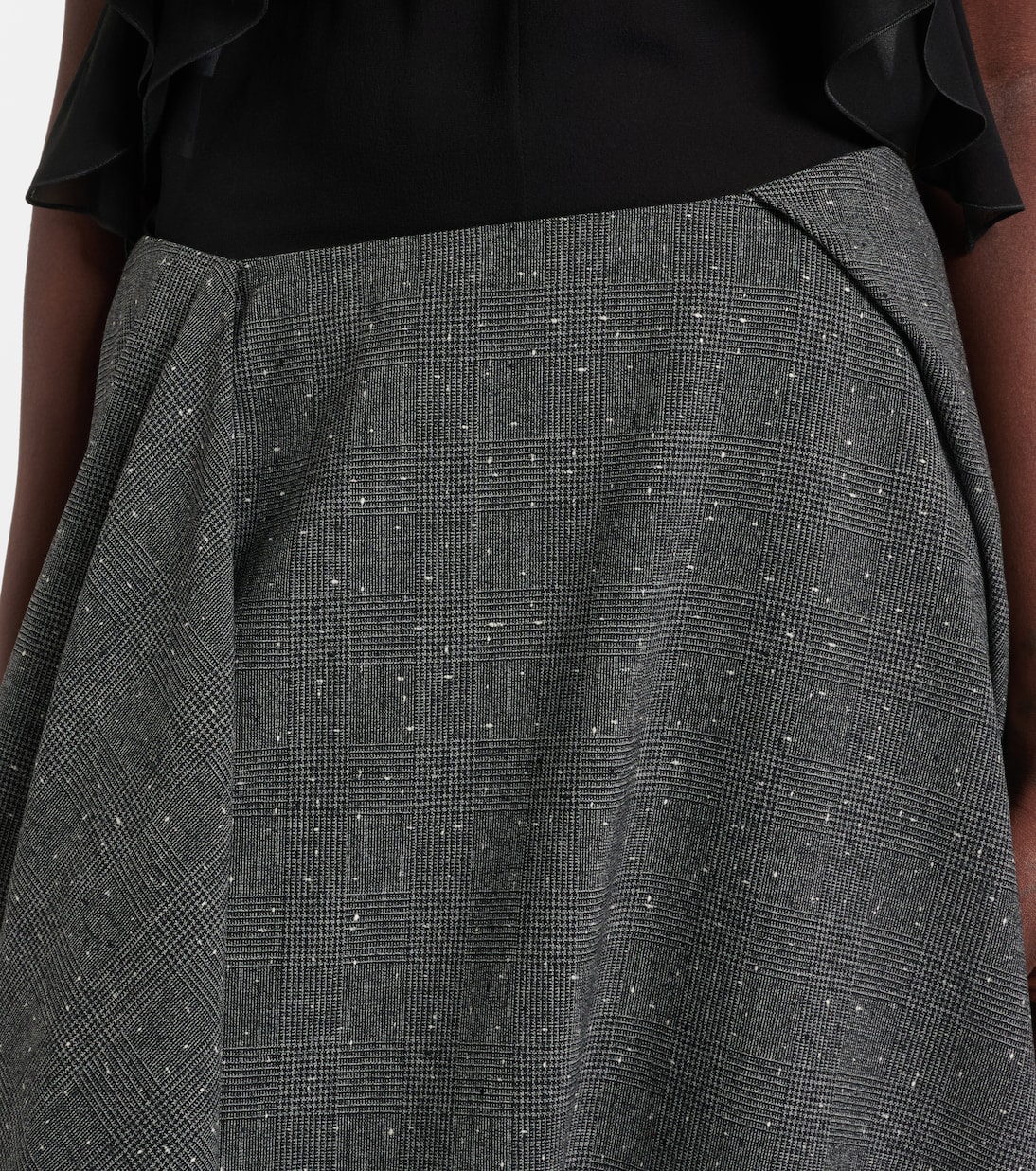 Prince of Wales check wool midi skirt | McQueen