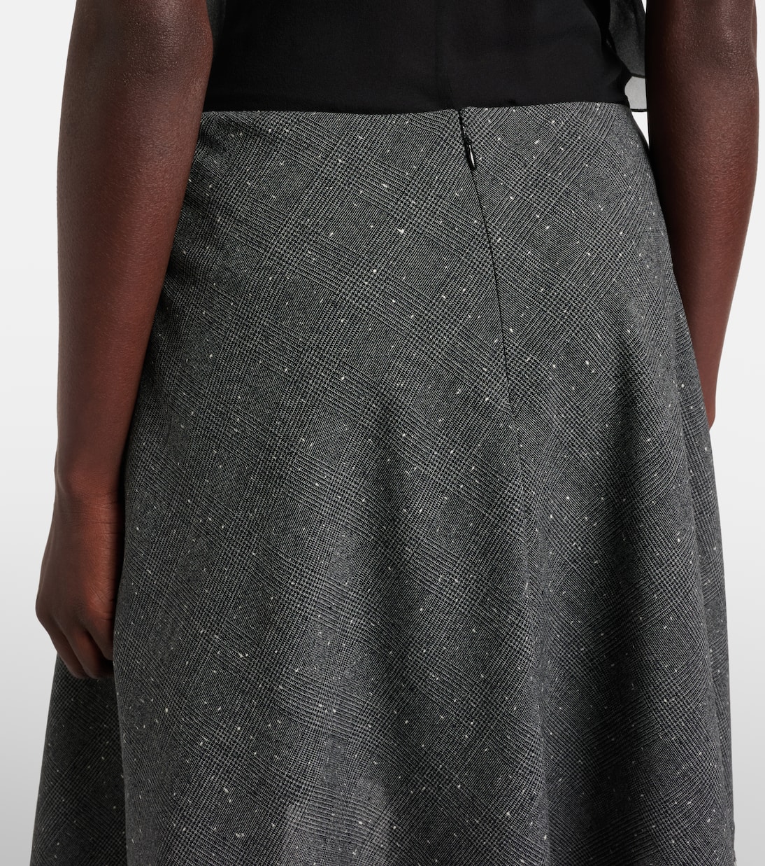 Prince of Wales check wool midi skirt | McQueen