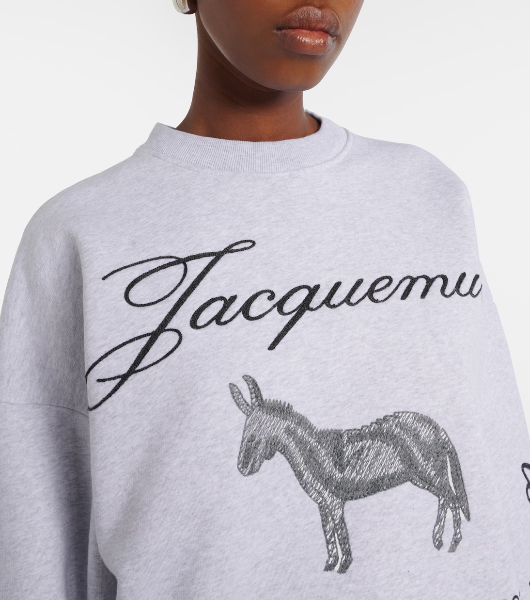 Felpa Ane in cotone con ricamo | Jacquemus