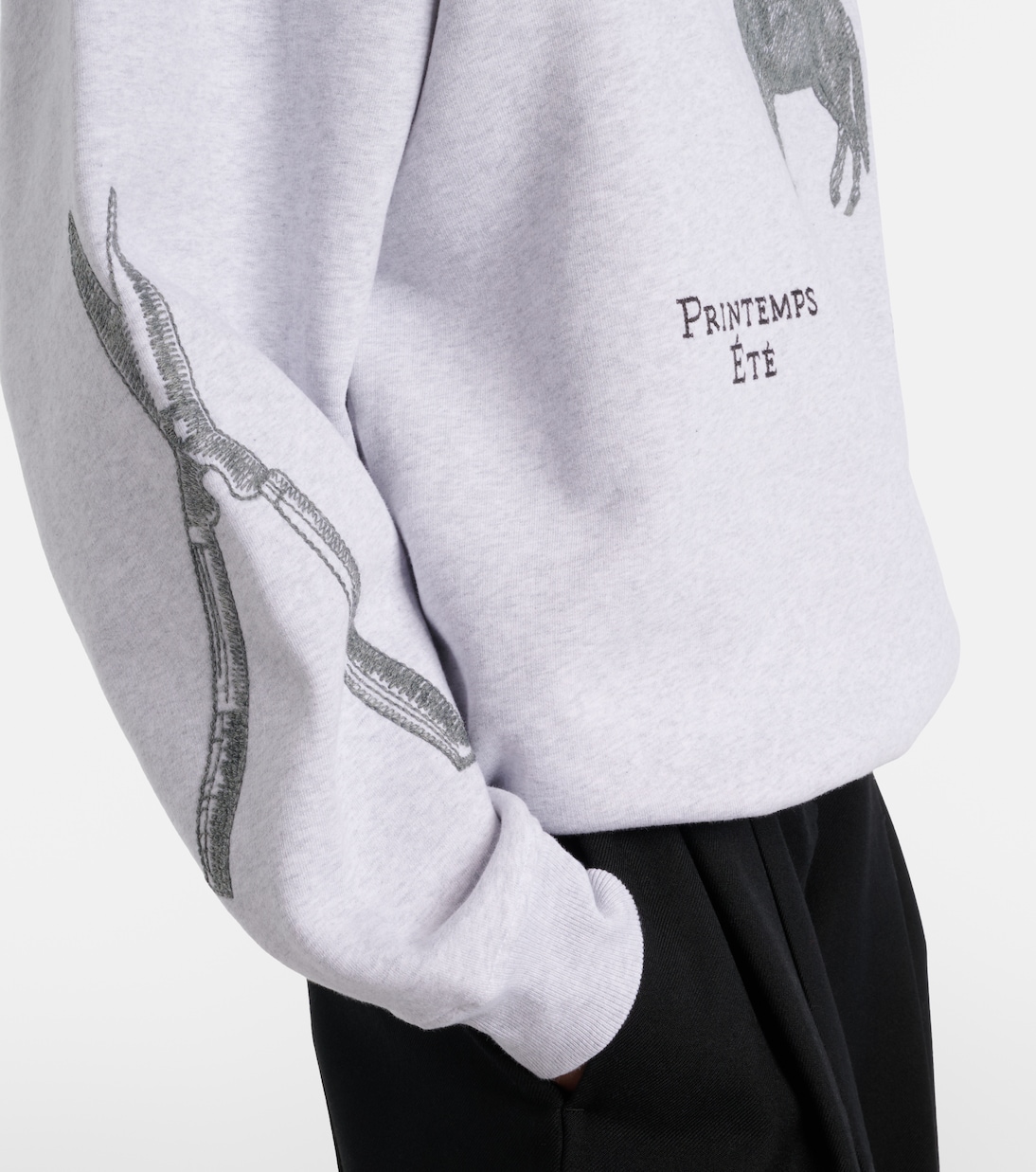 Felpa Ane in cotone con ricamo | Jacquemus