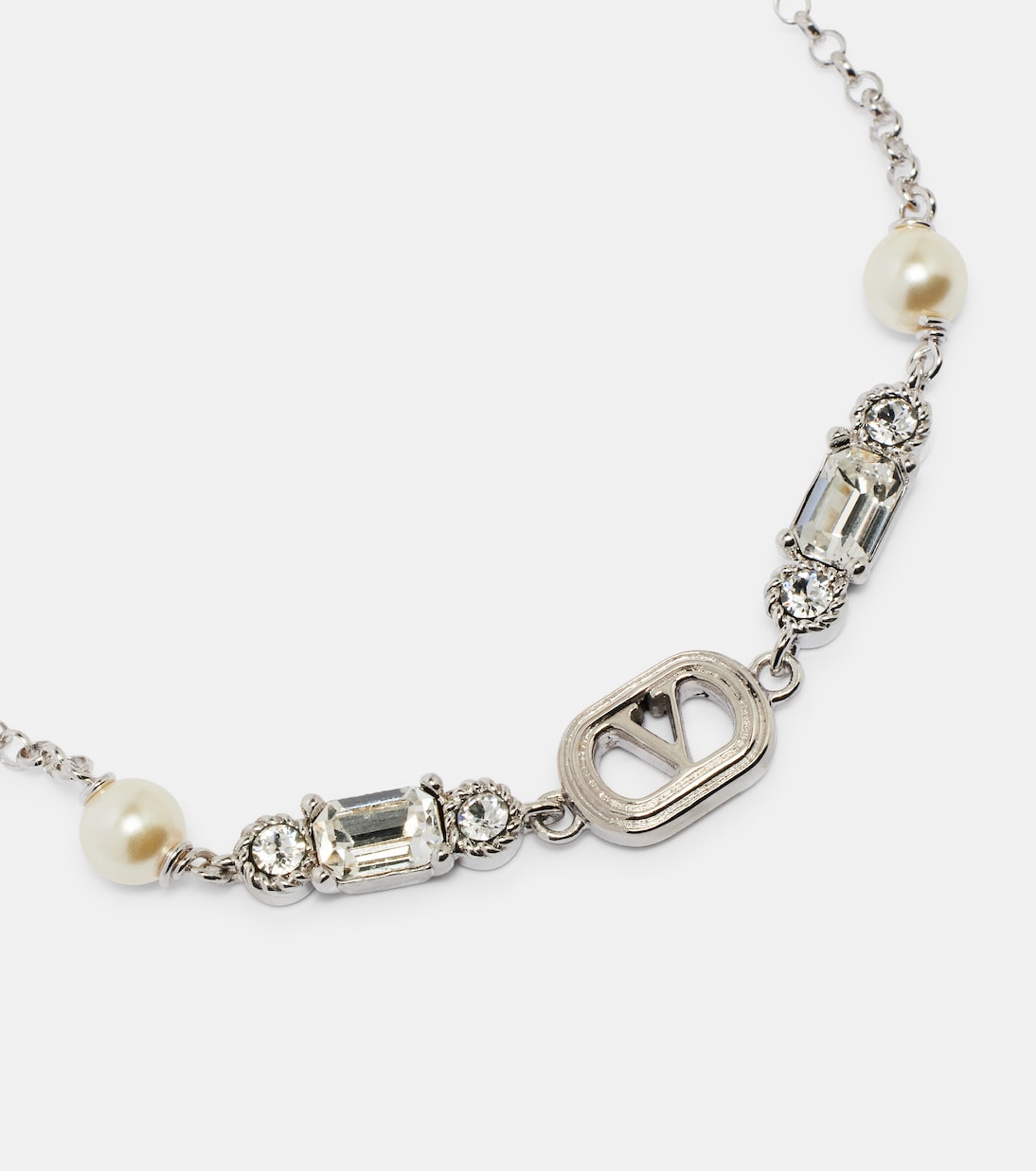 Armband VLogo mit Kristallen und Zierperlen | Valentino