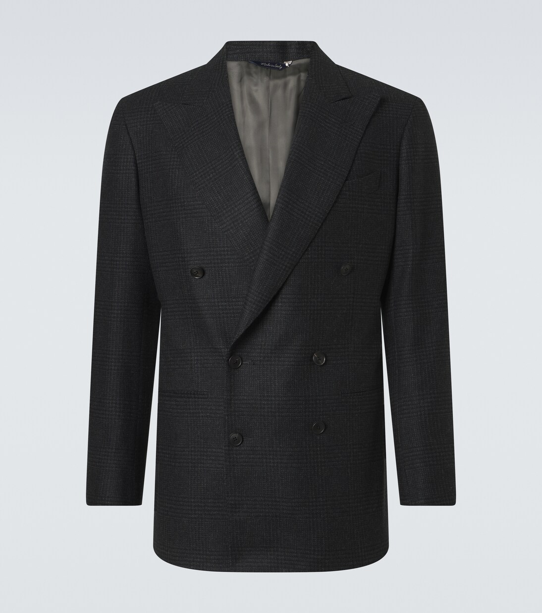 Prince of Wales check wool flannel blazer | Saman Amel