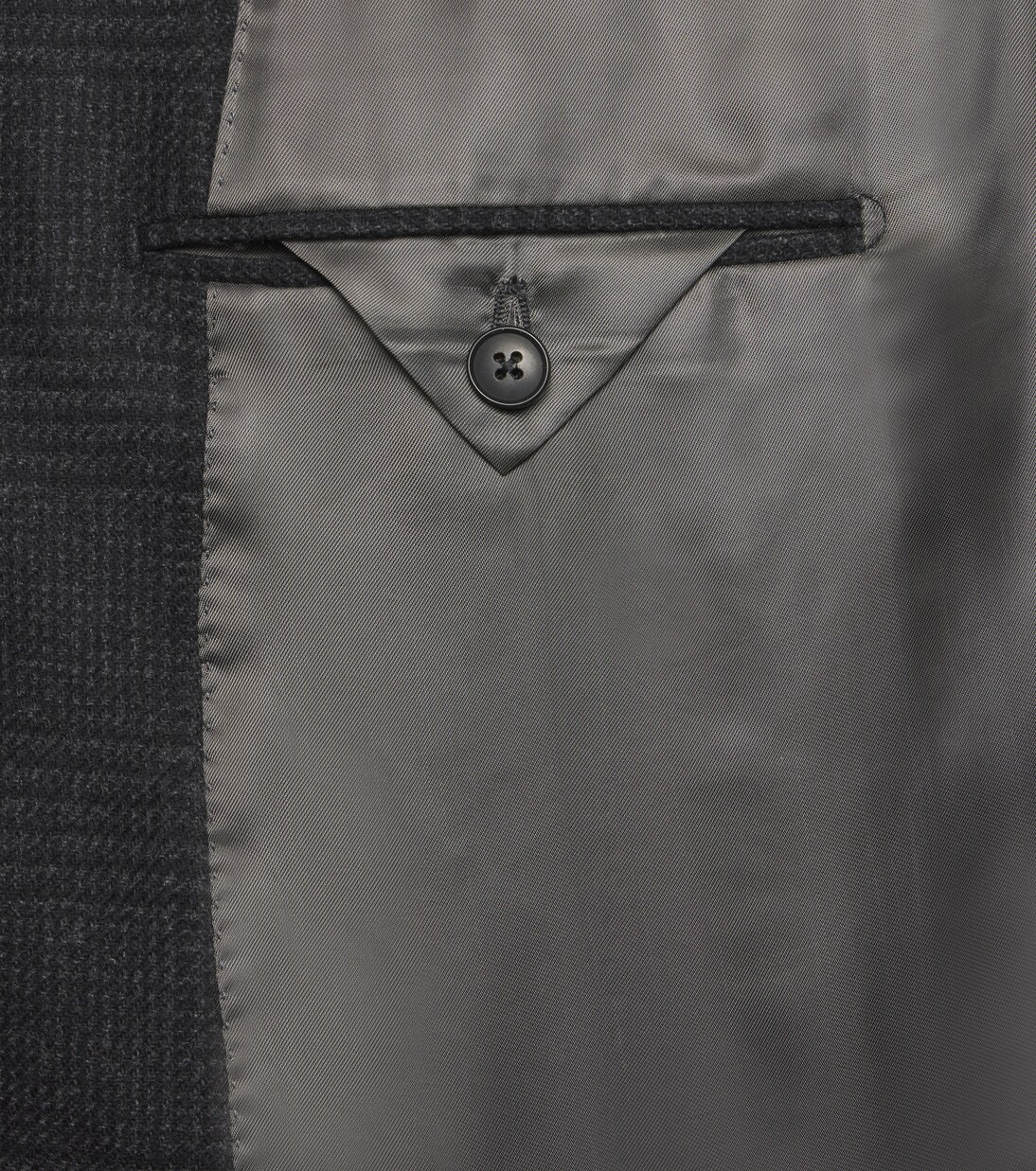 Prince of Wales check wool flannel blazer | Saman Amel