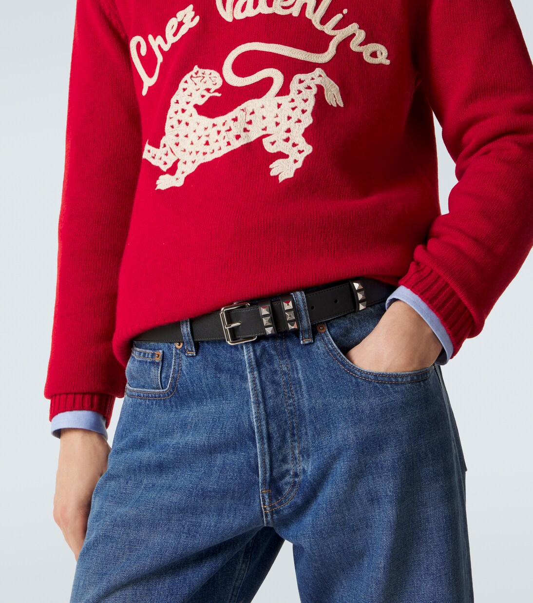 Cinturón Rockstud de piel | Valentino Garavani