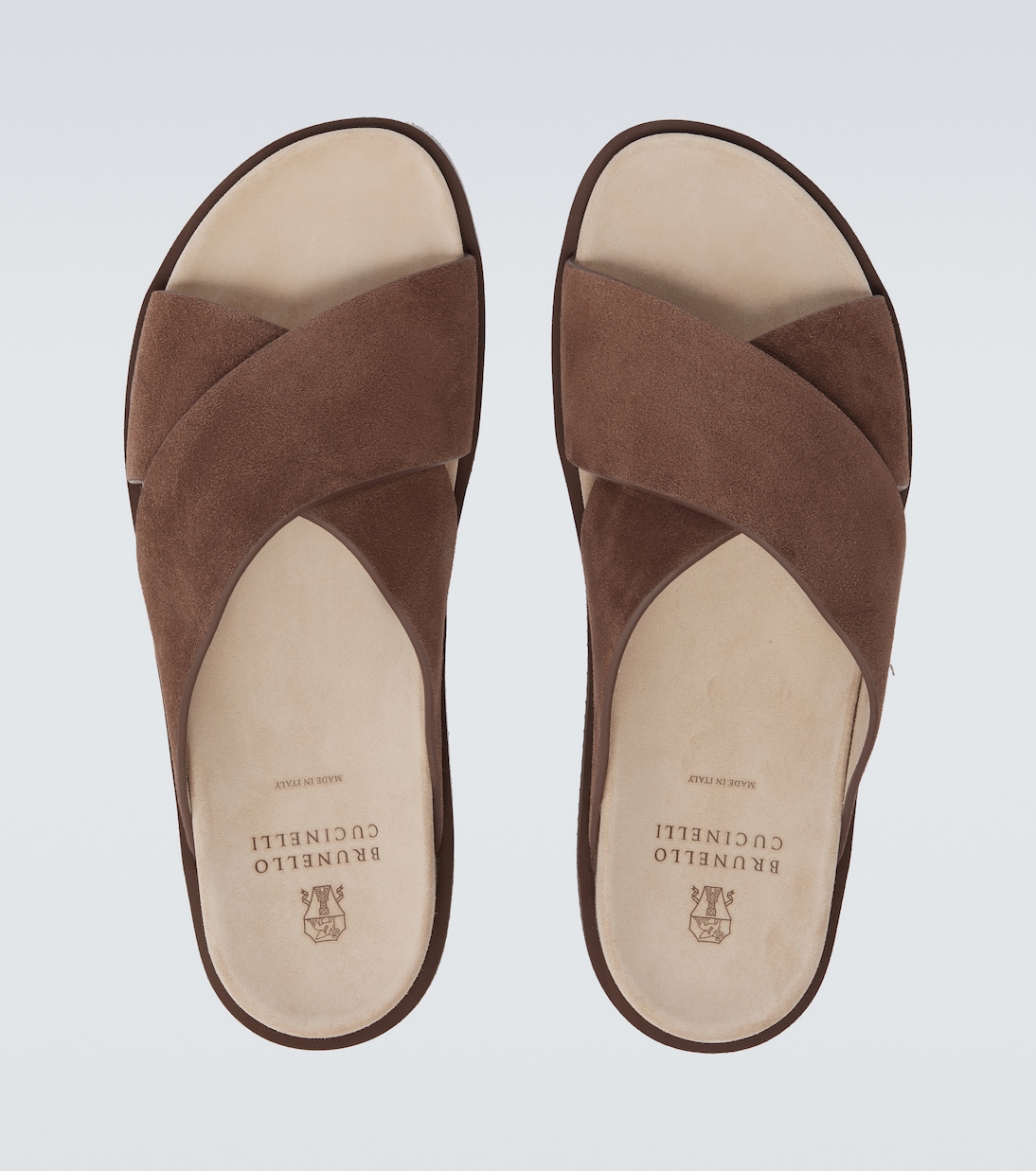 Sandalen aus Veloursleder | Brunello Cucinelli