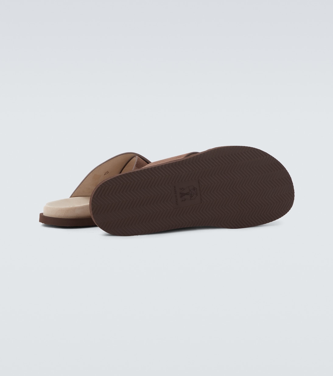 Sandalen aus Veloursleder | Brunello Cucinelli