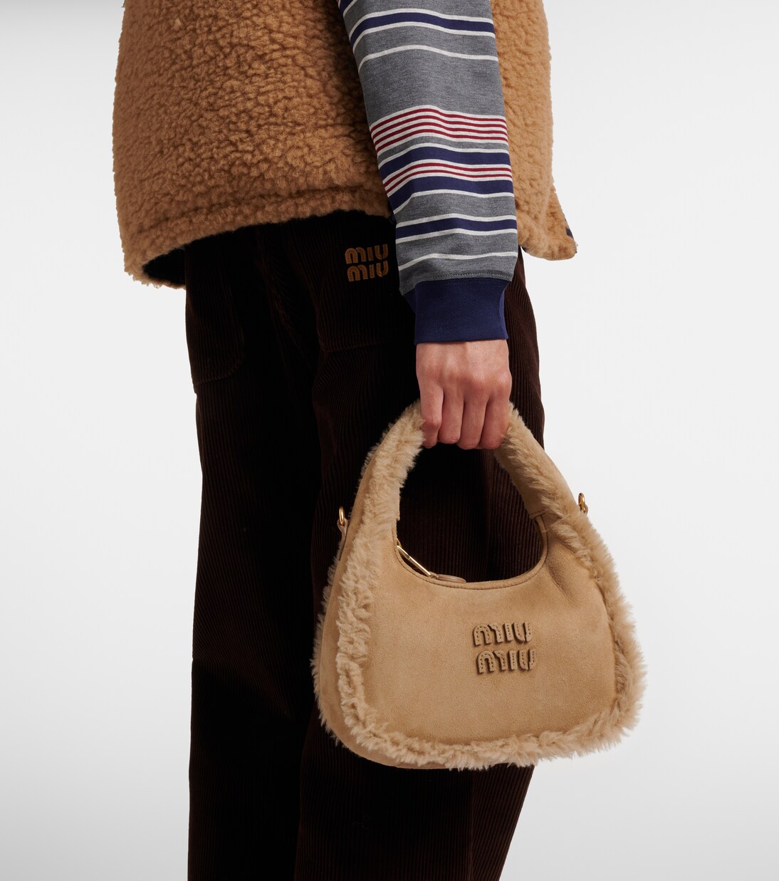 Wander suede top-handle bag | Miu Miu