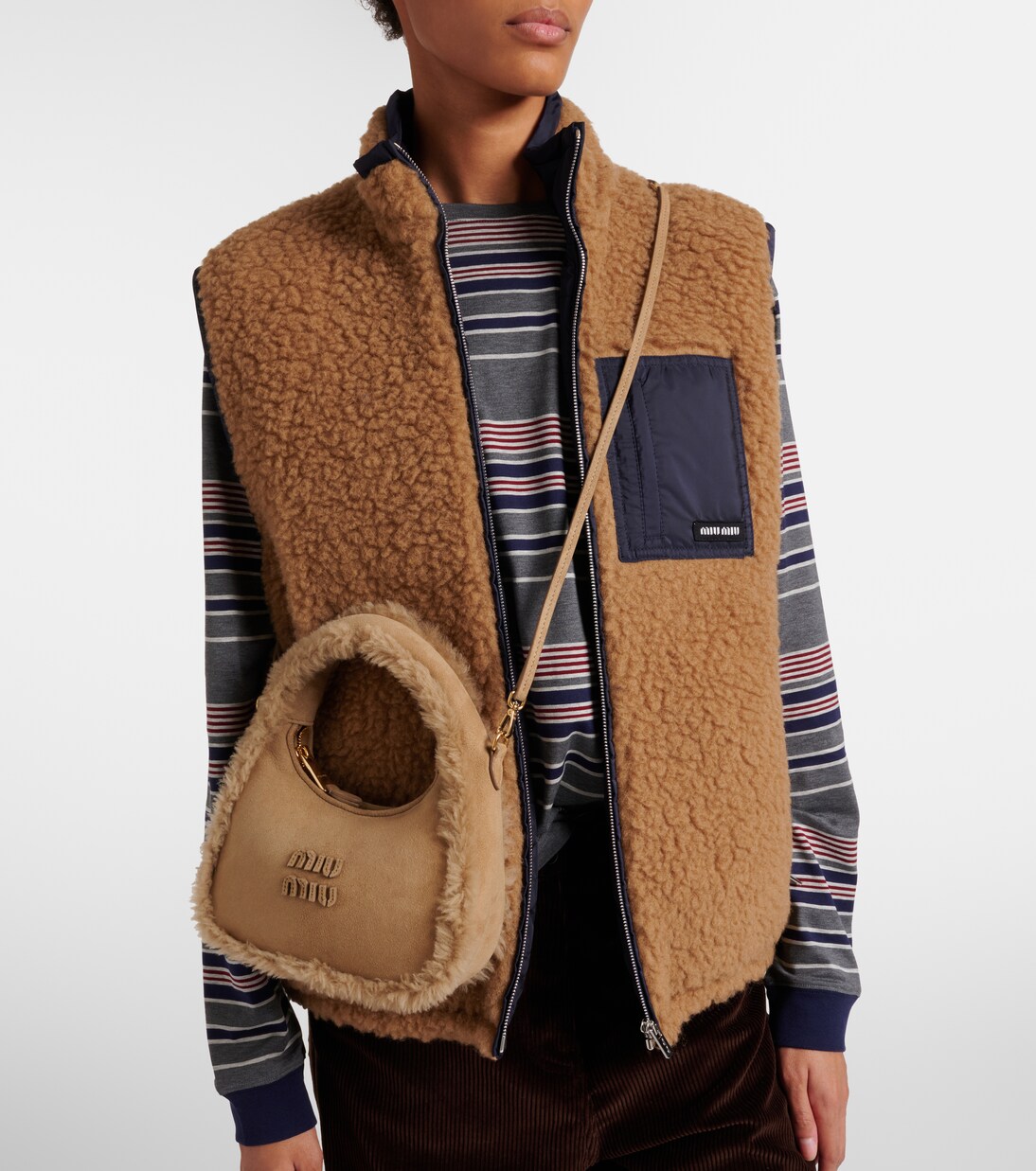 Wander suede top-handle bag | Miu Miu