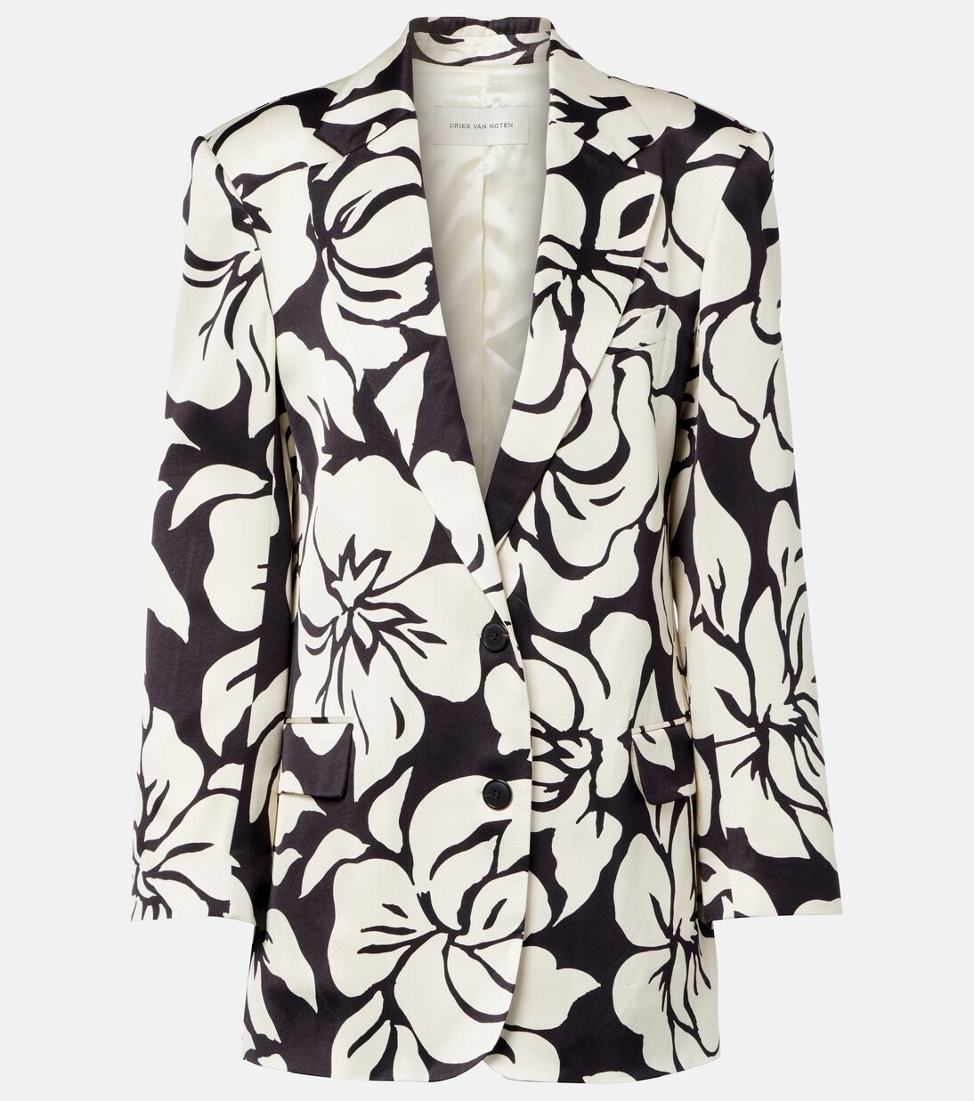 Floral satin blazer | Dries Van Noten