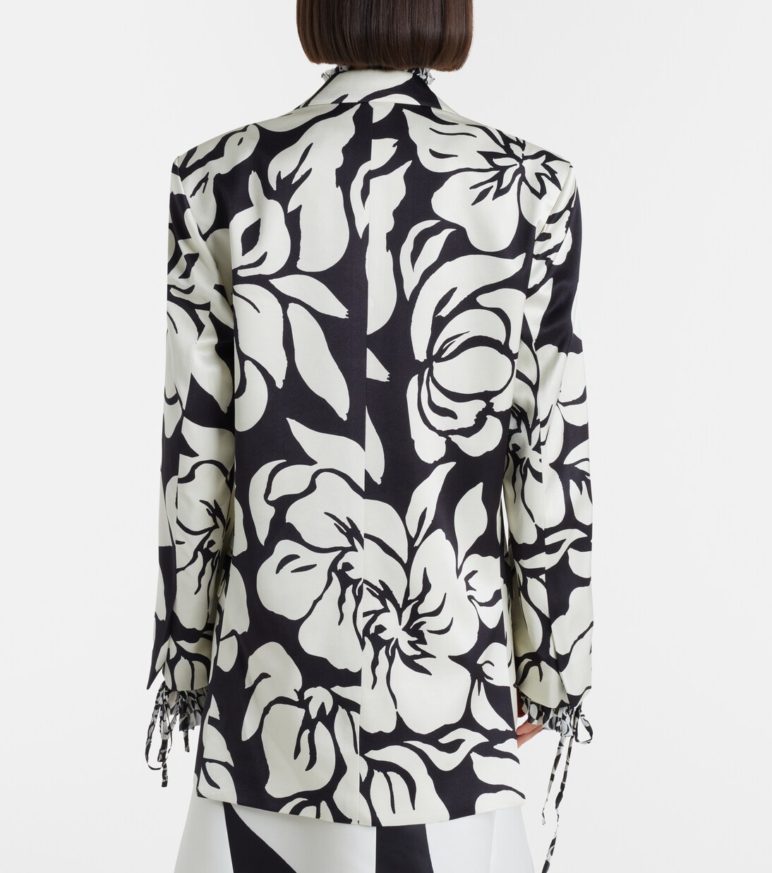 Floral satin blazer | Dries Van Noten