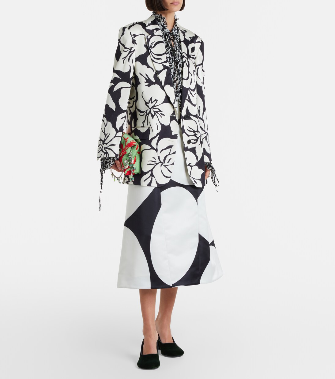 Floral satin blazer | Dries Van Noten