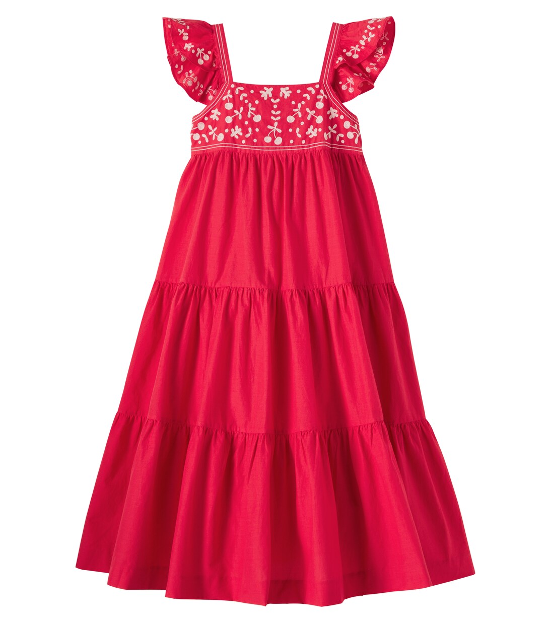 Cora embroidered tiered cotton dress | Bonpoint