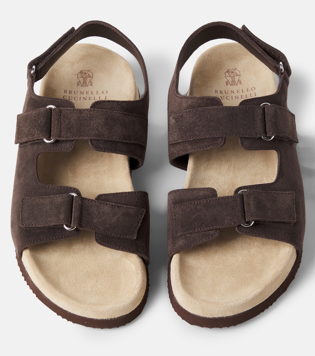 Sandalen aus Veloursleder | Brunello Cucinelli Kids