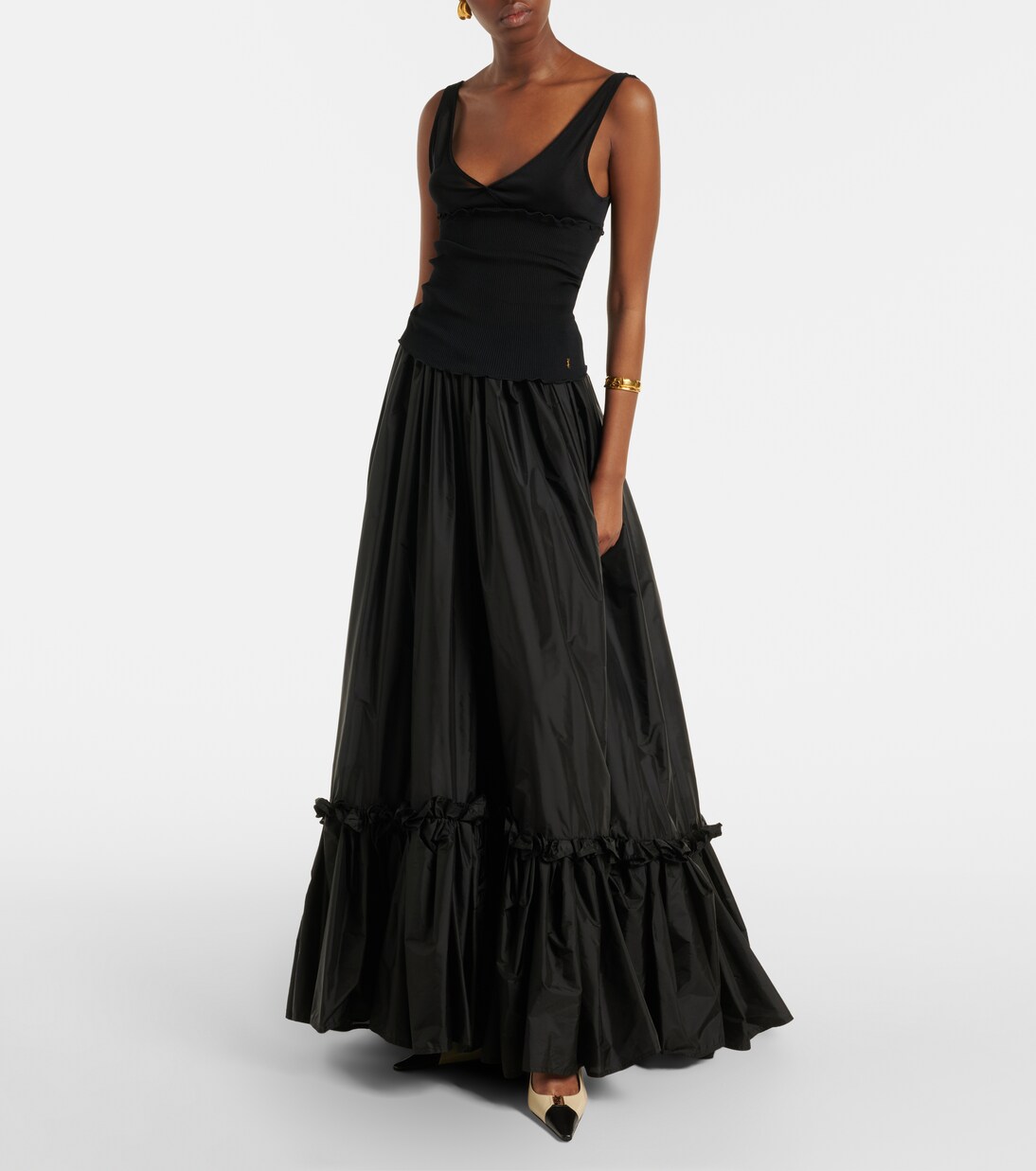 Ruffled maxi skirt | Saint Laurent