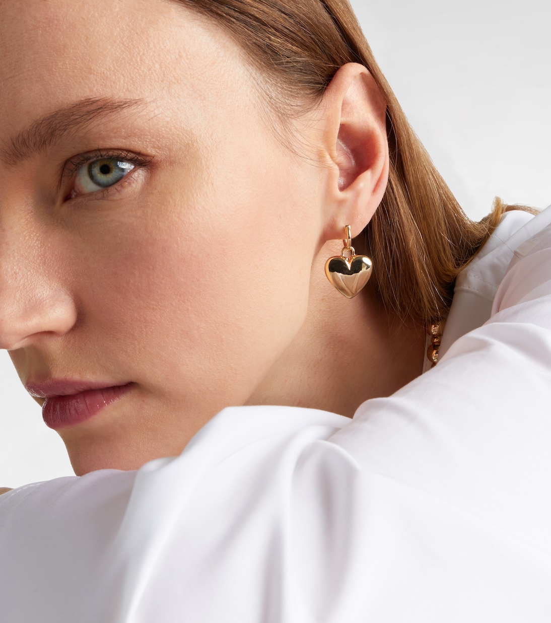 Ohrringe Puffy Heart aus 14kt Gelbgold  | Roxanne First