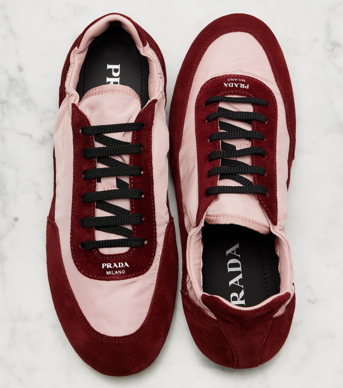 Sneakers Collapse aus Re-Nylon und Veloursleder | Prada