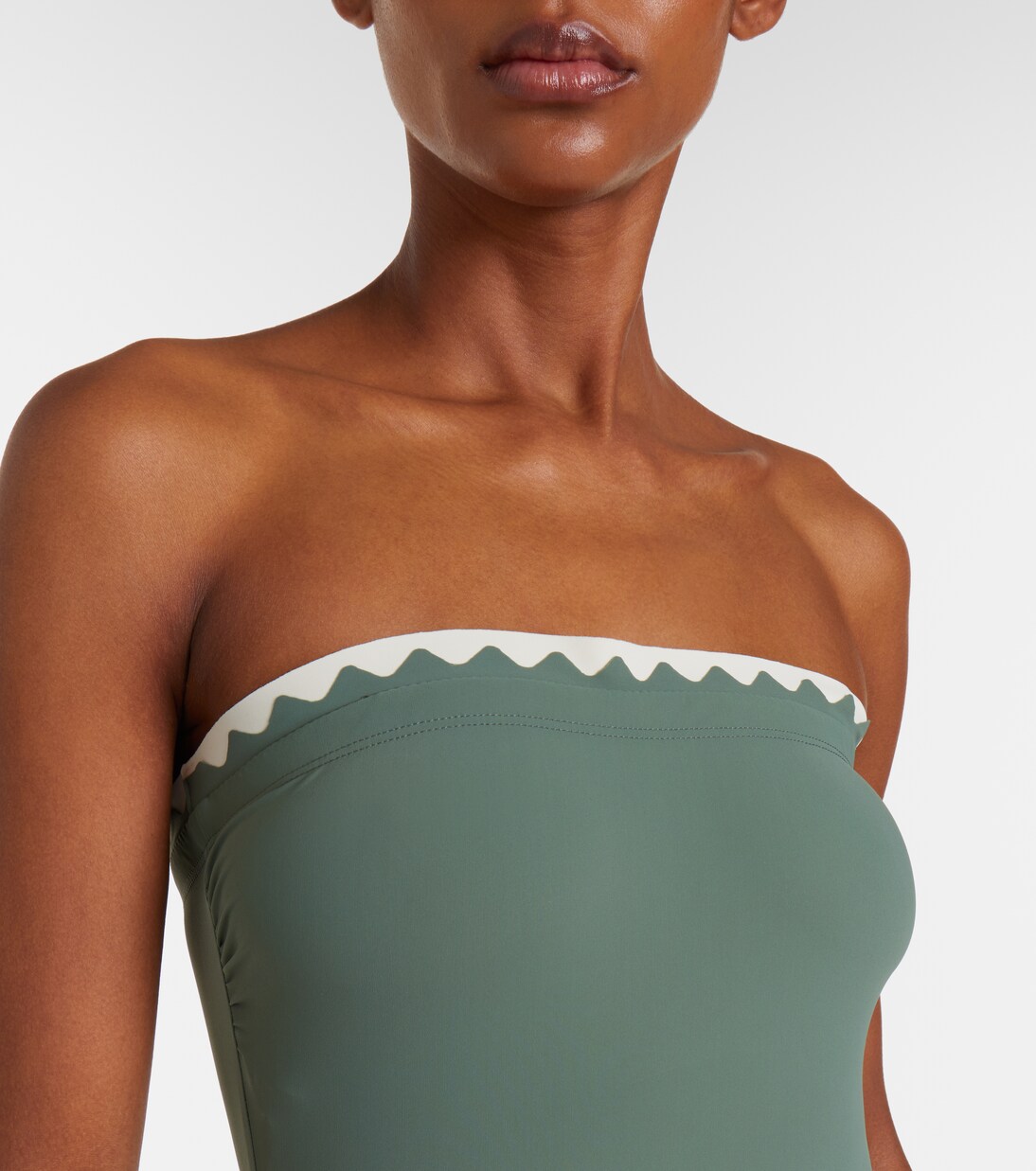 Lia scalloped bandeau swimsuit | Karla Colletto