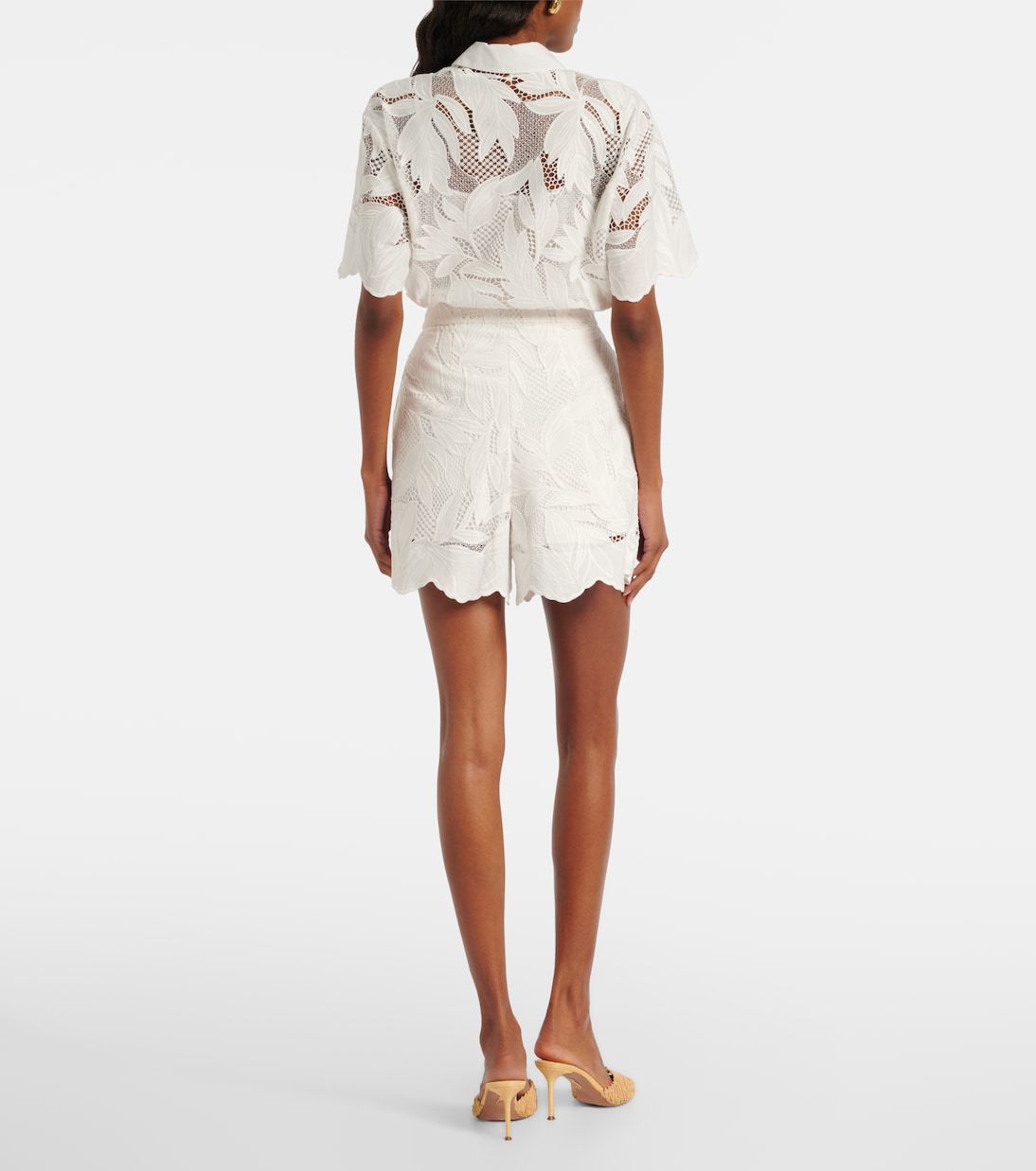 Embroidered mesh shorts | Erdem