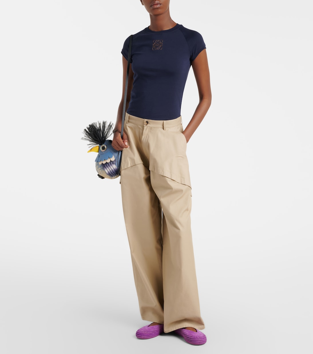 Paula's Ibiza Mary-Jane-Ballerinas Rio aus Veloursleder | Loewe