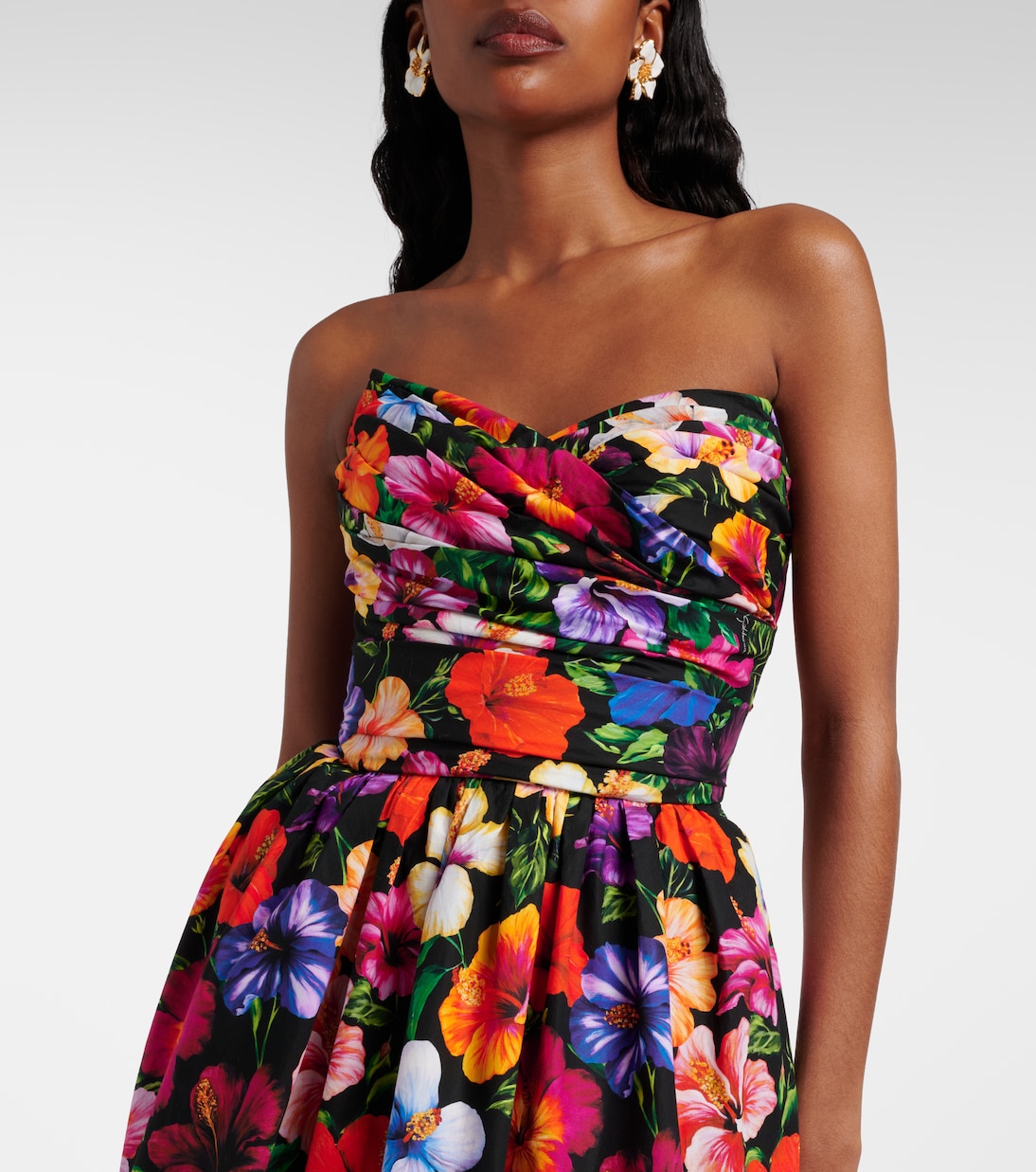 Floral cotton minidress | Dolce&Gabbana
