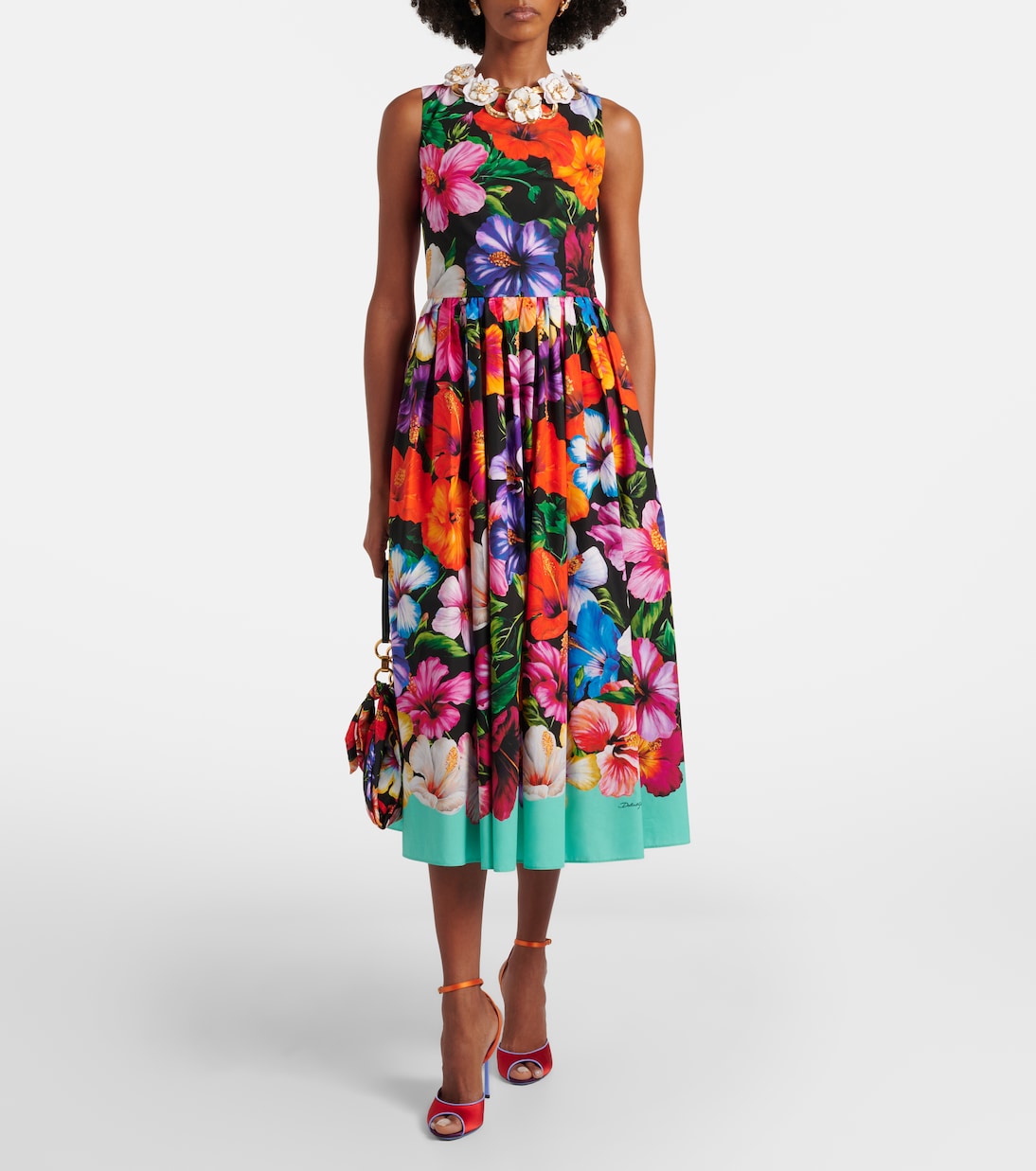 Midikleid aus Baumwolle | Dolce&Gabbana