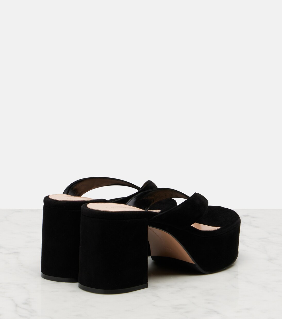 Sandalen aus Veloursleder | Gianvito Rossi