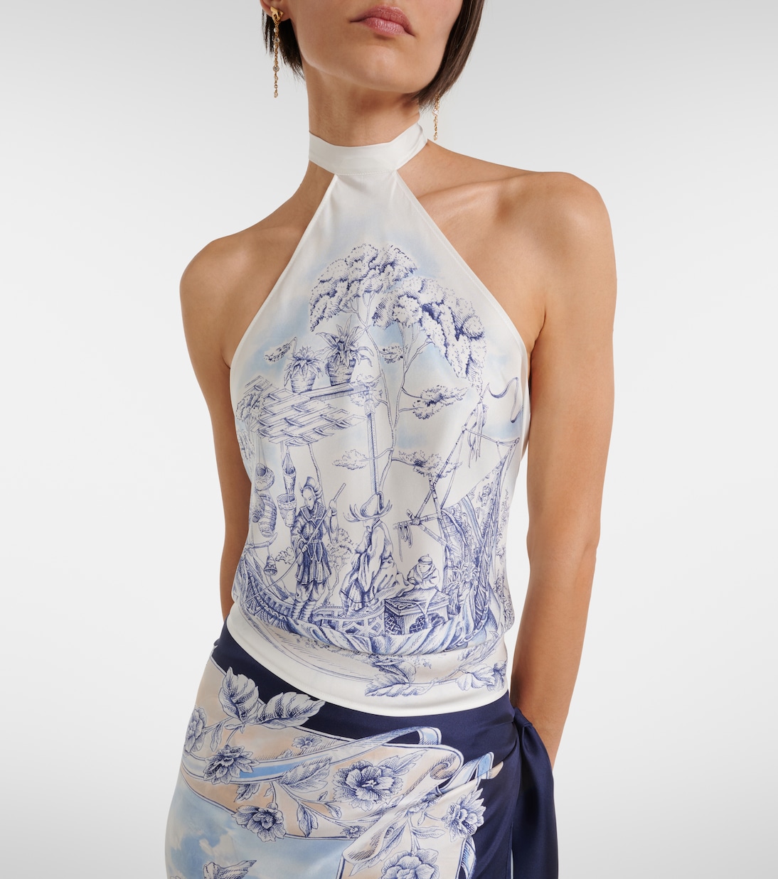 Self-tie silk top | Ferragamo