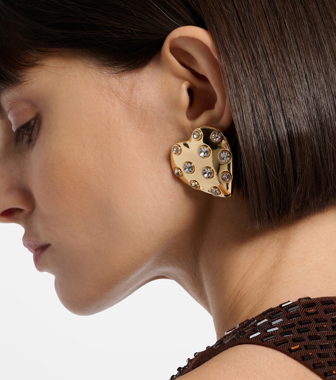 Crystal-embellished earrings | Self-Portrait