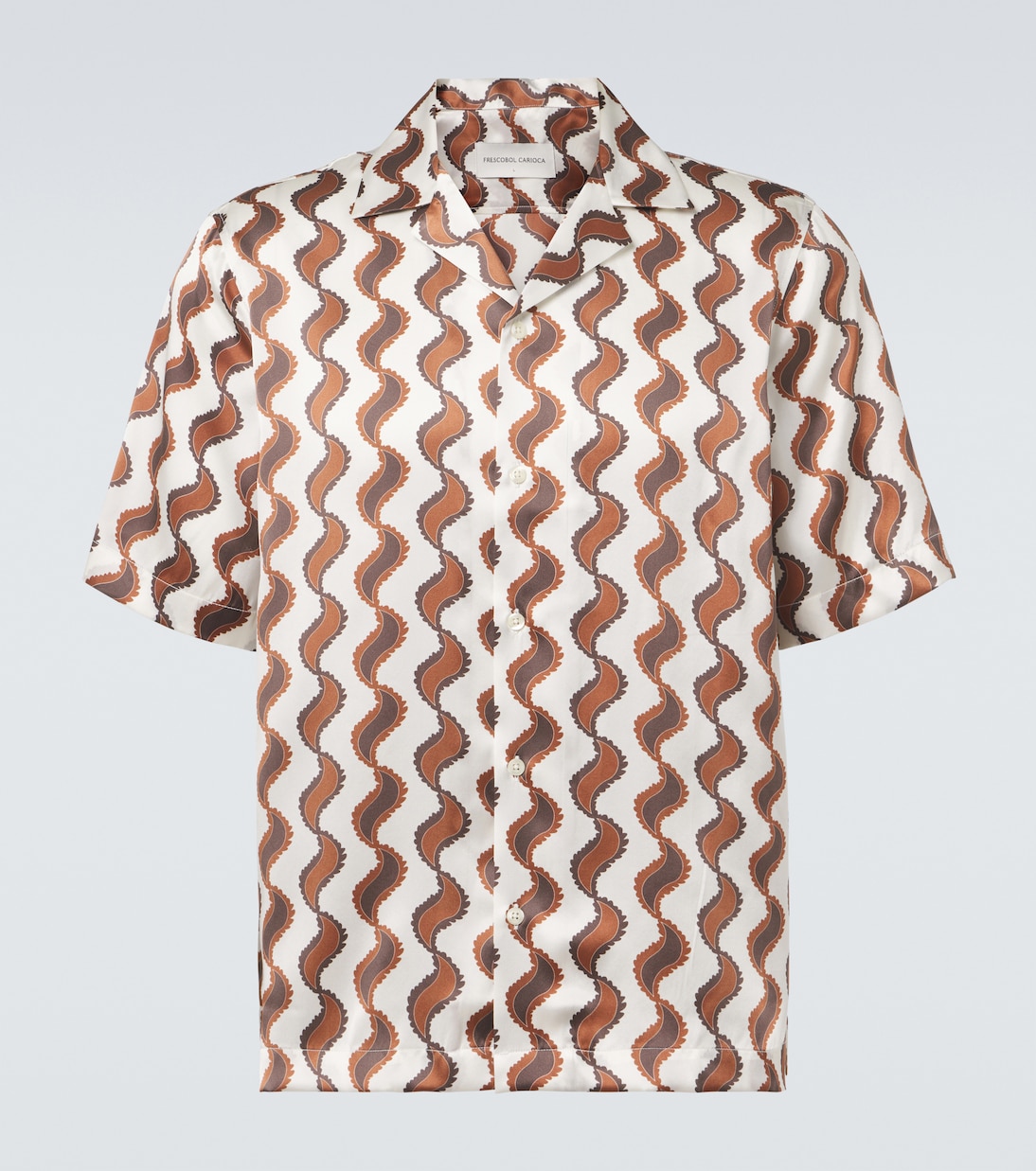 Camisa bowling Roberto de seda estampada | Frescobol Carioca