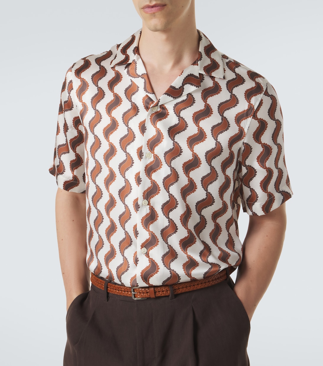 Camisa bowling Roberto de seda estampada | Frescobol Carioca
