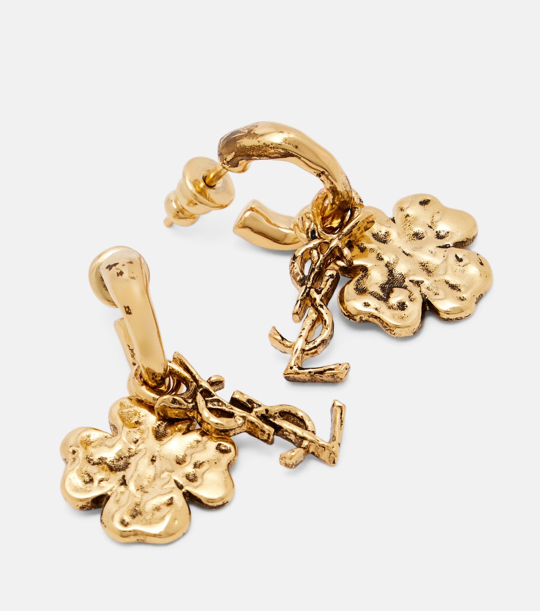 Cassandre Lucky Charm drop earrings | Saint Laurent