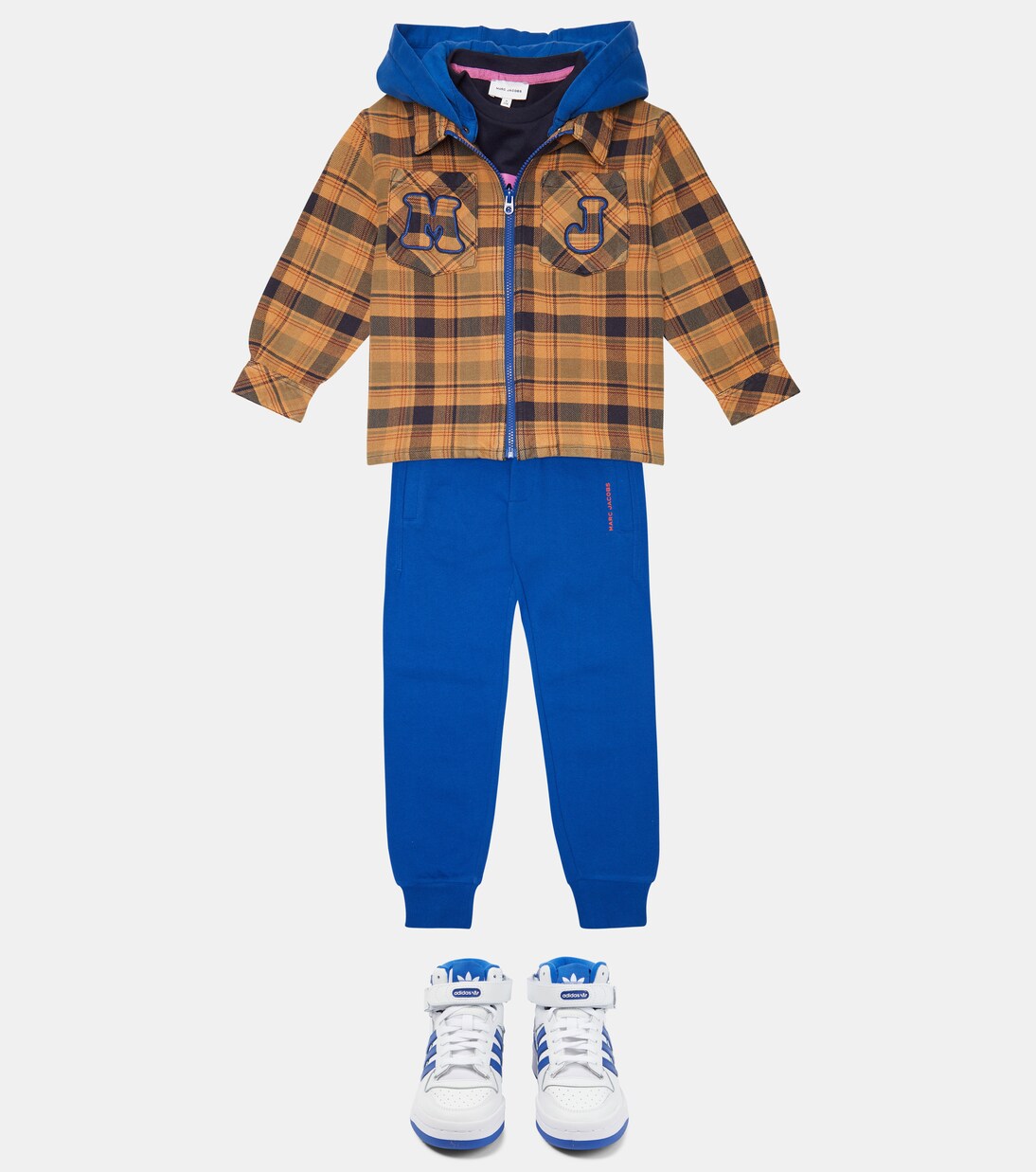 Checked hooded jacket | Marc Jacobs Kids