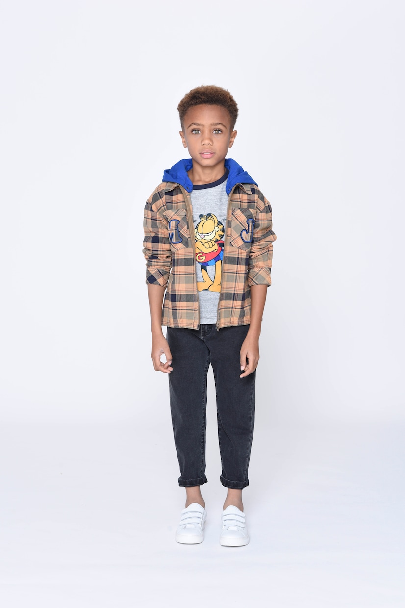 Checked hooded jacket | Marc Jacobs Kids