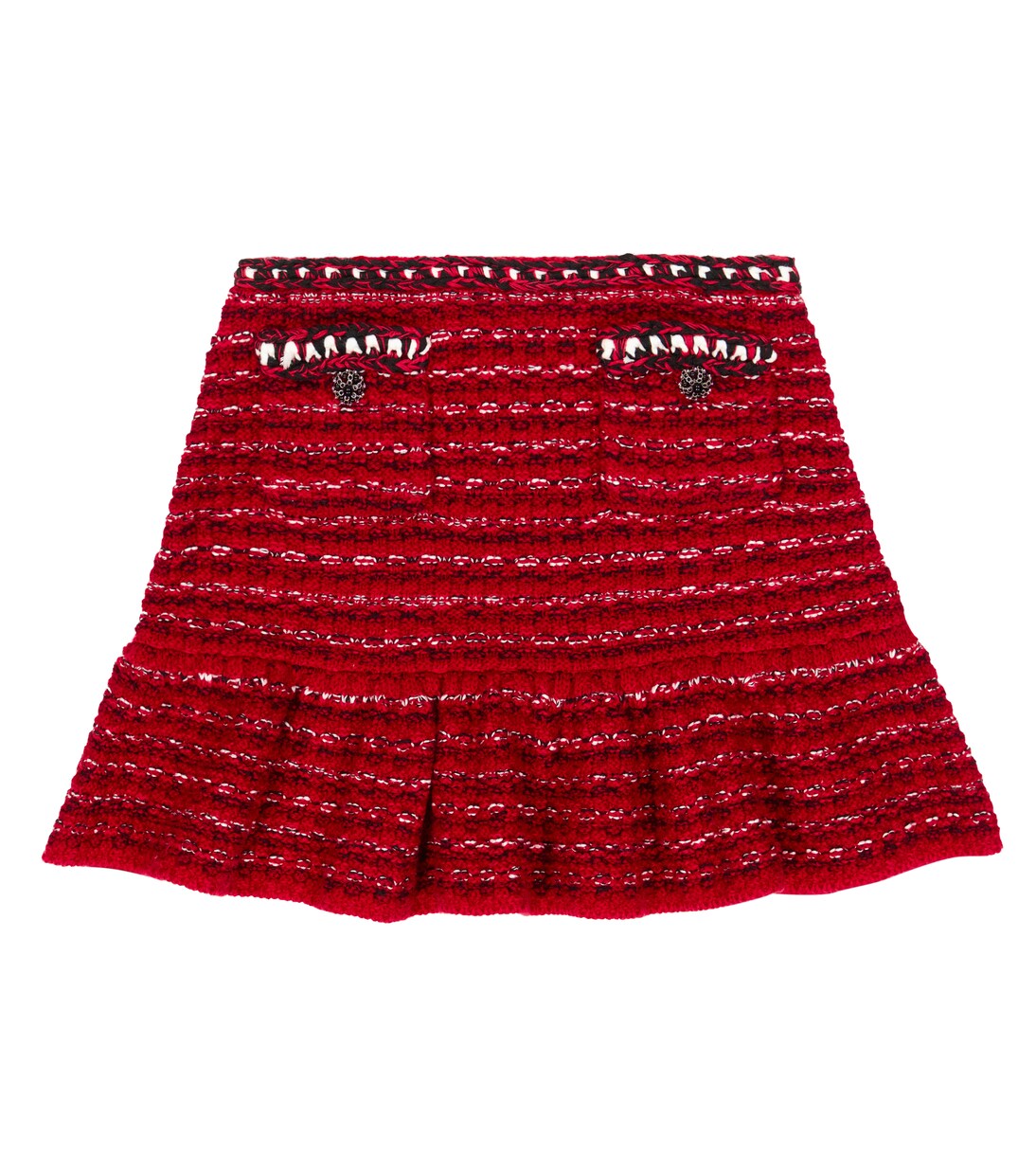 Mélange wool and cotton knit skirt | Self-Portrait Kids