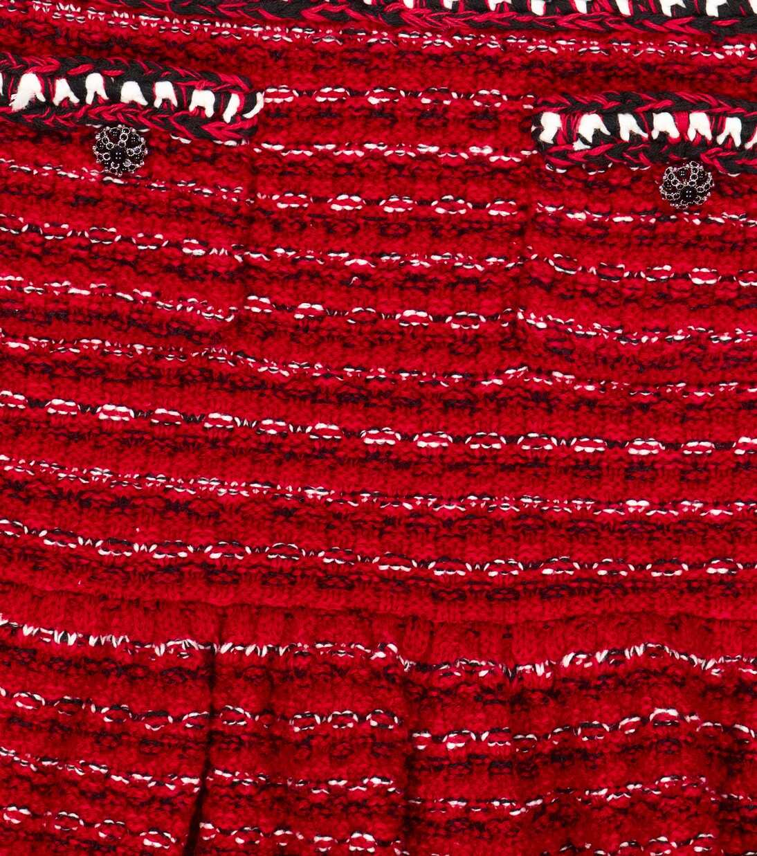 Mélange wool and cotton knit skirt | Self-Portrait Kids