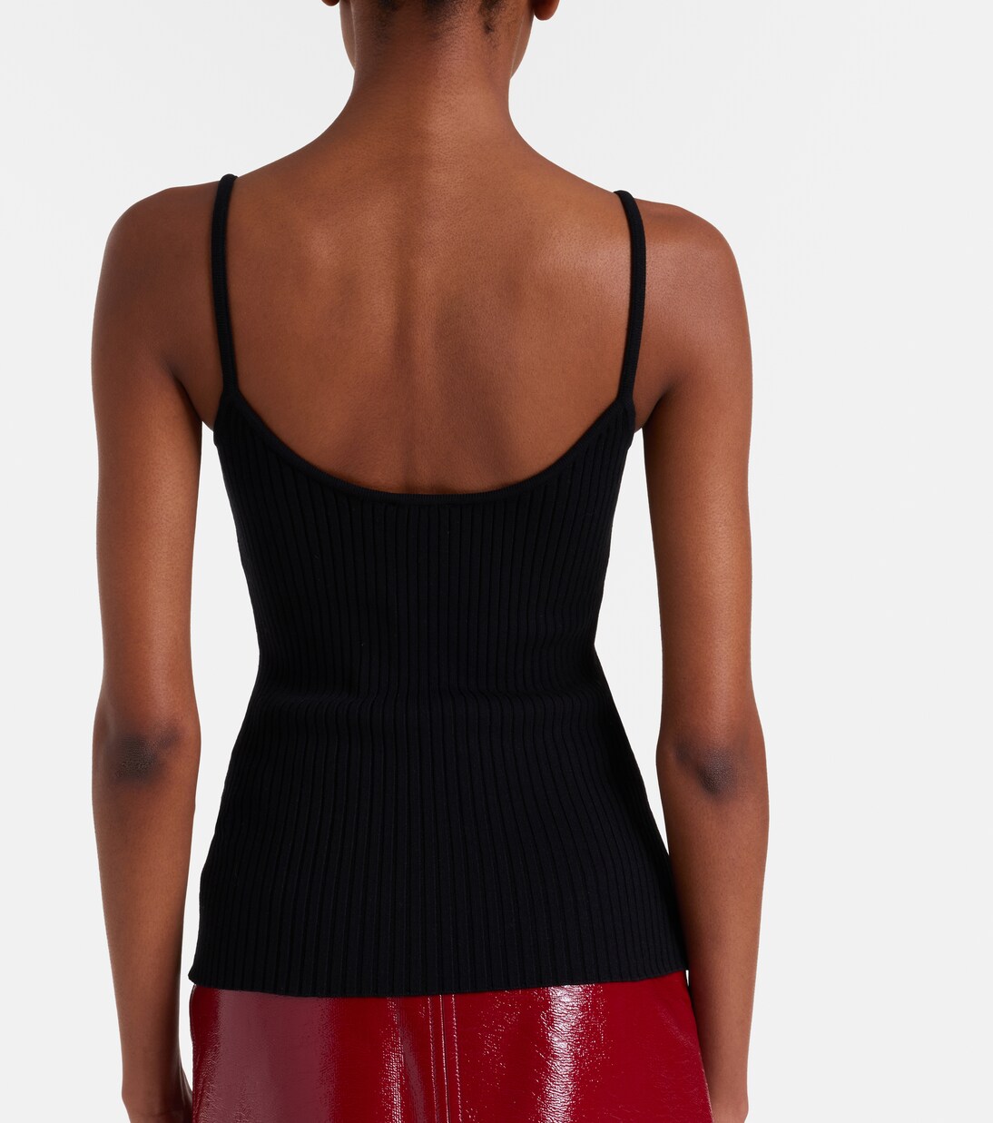 Tank top de punto acanalado con logo | Courrèges