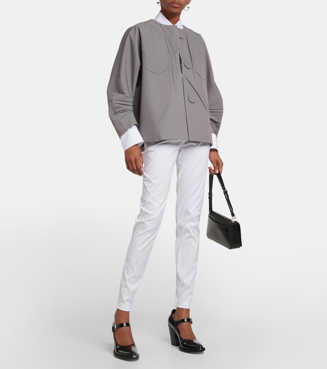 Pantaloni slim in misto cotone | Prada