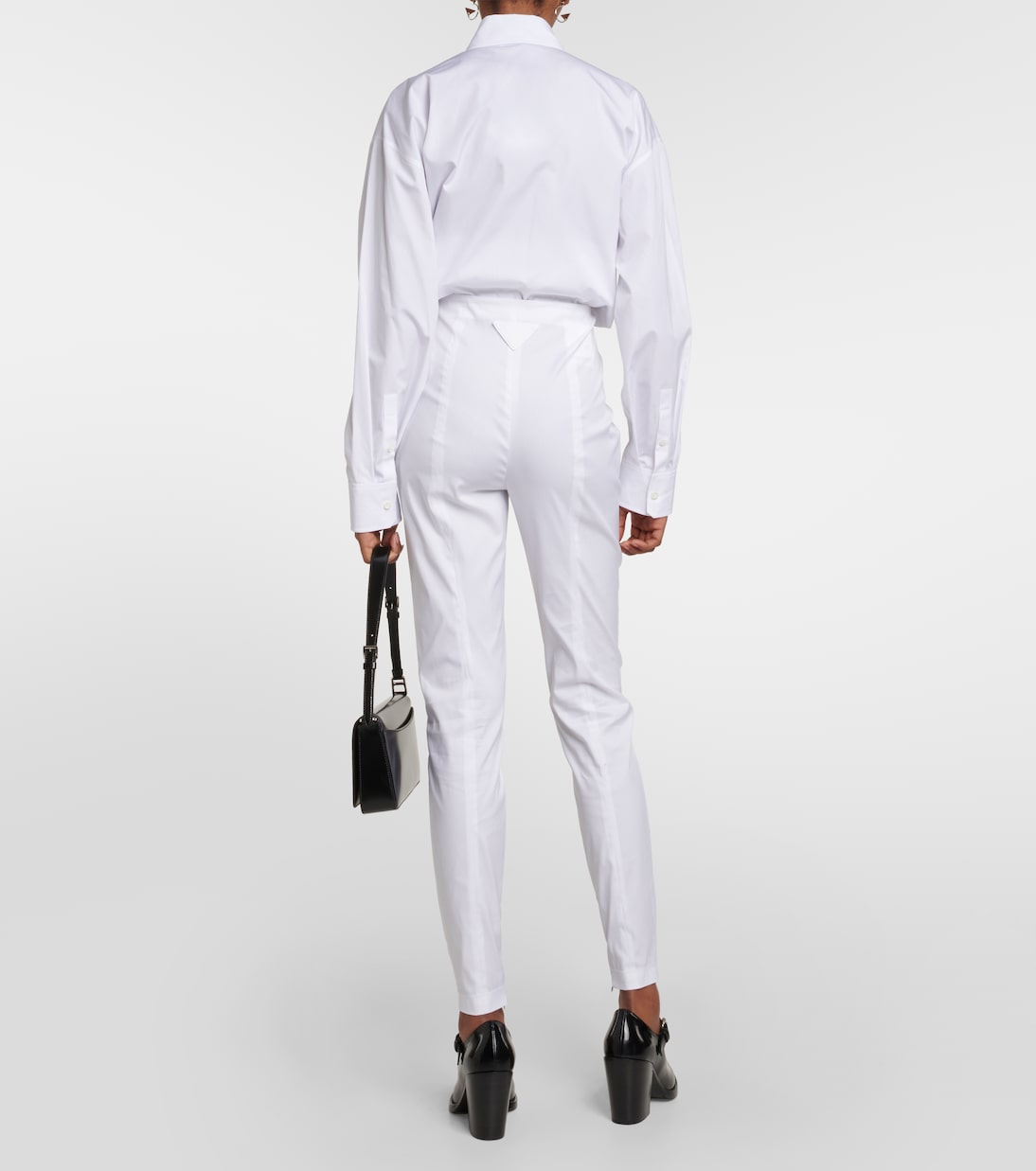 Pantaloni slim in misto cotone | Prada