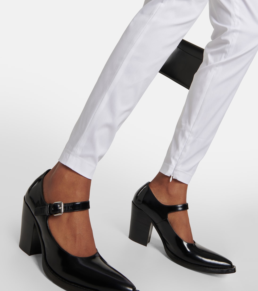 Pantaloni slim in misto cotone | Prada