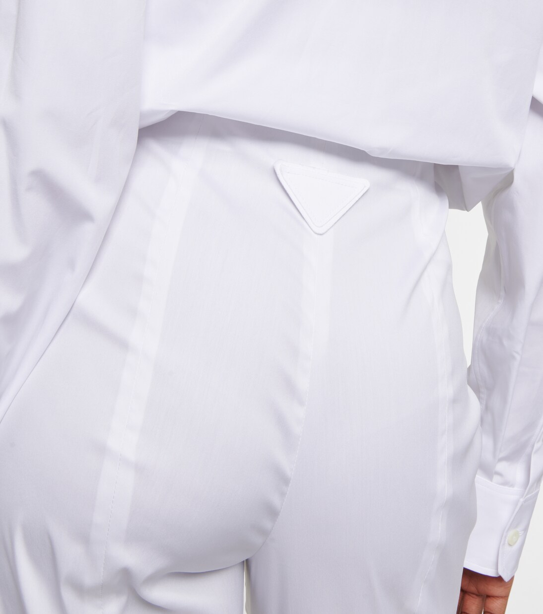 Pantaloni slim in misto cotone | Prada