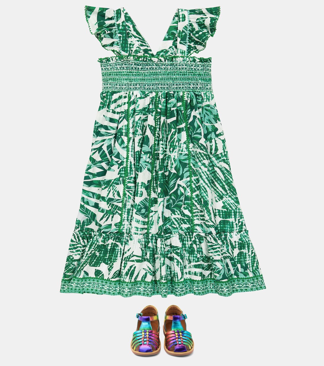 Cindy floral cotton dress | Poupette St Barth Kids