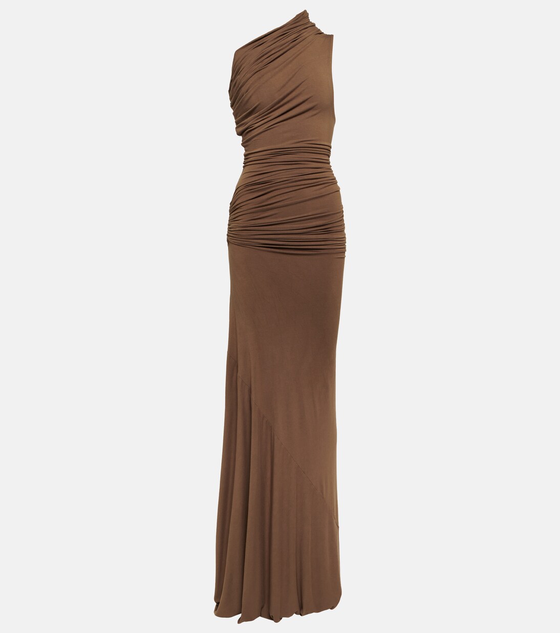 Draped one-shoulder jersey gown | Entire Studios