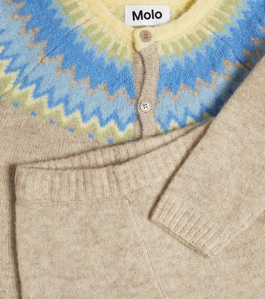 Baby wool-blend cardigan and pants set | Molo