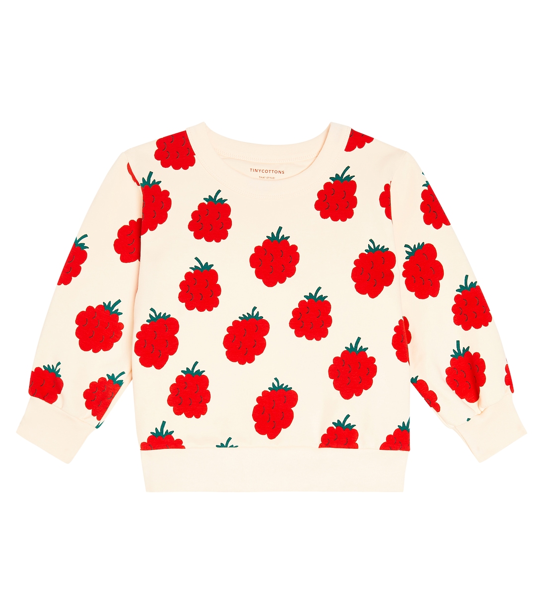 Raspberries cotton jersey sweatshirt | Tinycottons