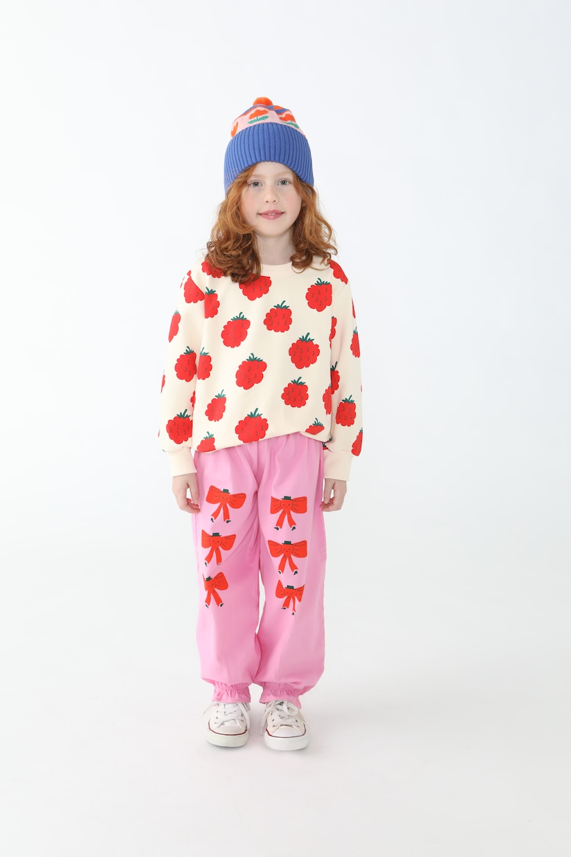 Raspberries cotton jersey sweatshirt | Tinycottons